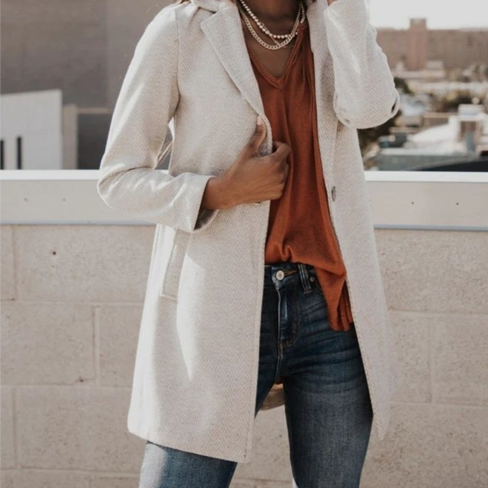 Bohme collared chevron coat